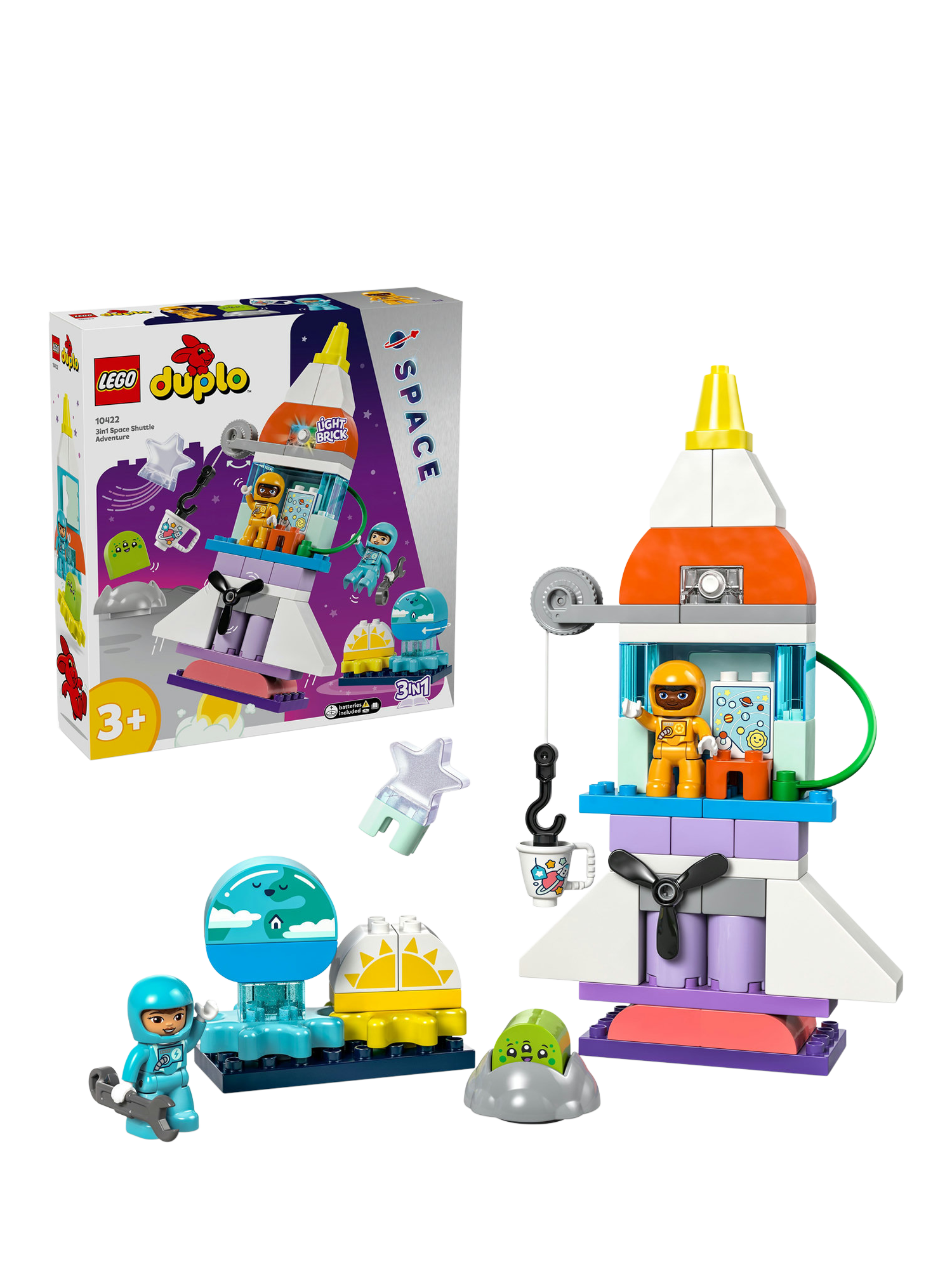 LEGO DUPLO 3in1 Space Shuttle Adventure Rocket Toy 10422 - Sense42 Beauty and Health