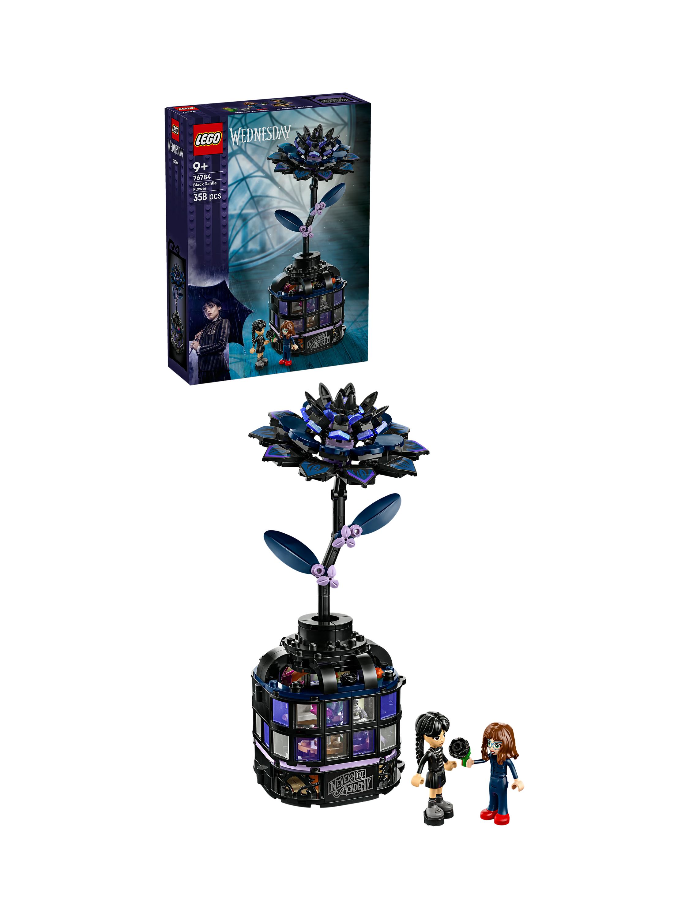 LEGO Wednesday 76784 Black Dahlia Flower Building Toy - Sense42 Beauty and Health