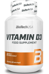 BioTechUSA Vitamin D3 50mcg - 120 tablets - Sense42 Beauty and Health