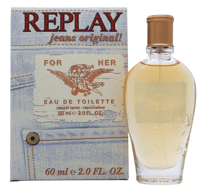 Replay Jeans Original for Her Eau de Toilette 60ml Spray - Sense42 Beauty and Health