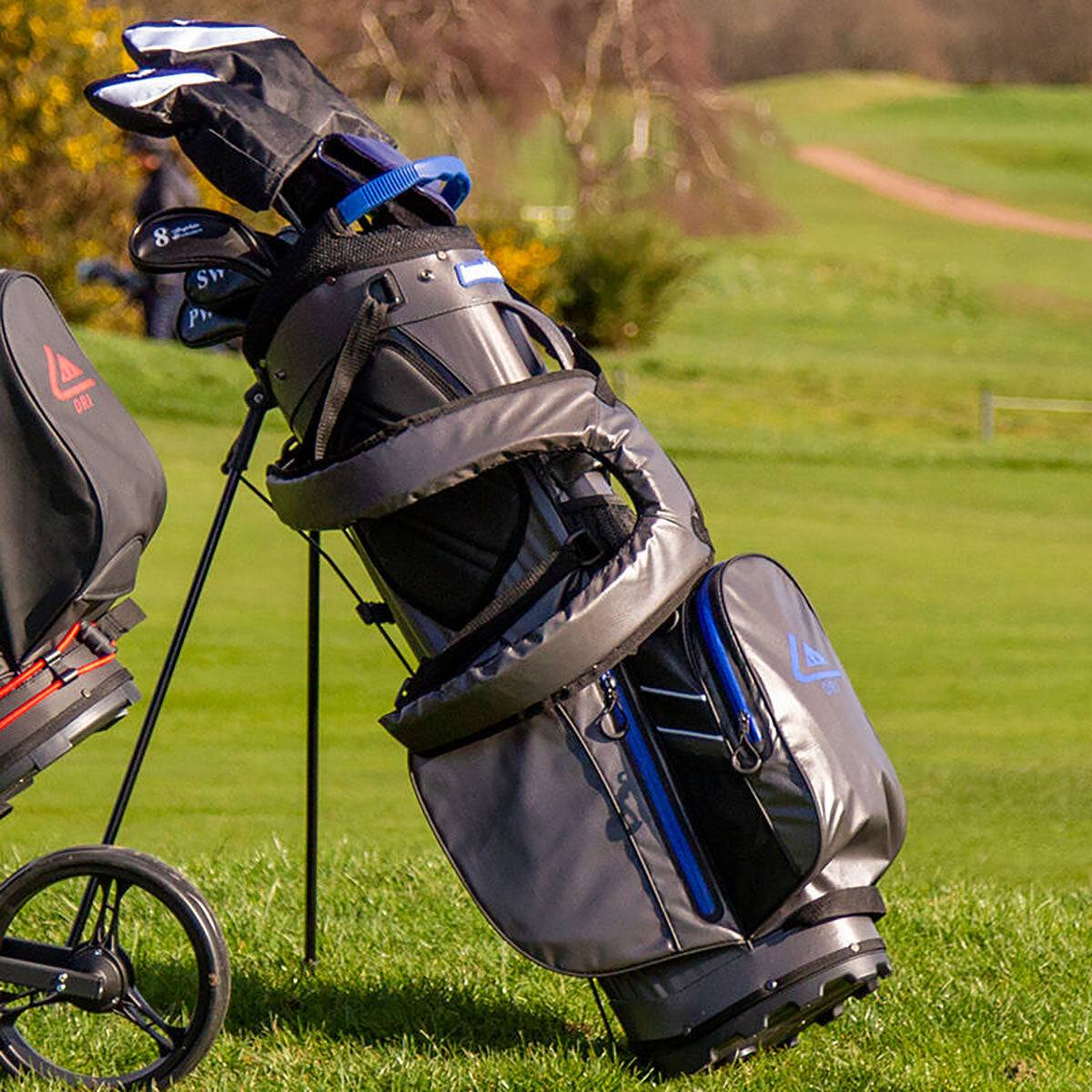 Longridge Elements Waterproof Stand Bag in Grey and Blue - Sense42 Beauty and Health