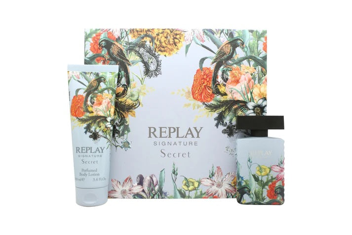 Replay Signature Secret Gift Set 50ml EDT + 100ml Body Lotion - Sense42 Beauty and Health