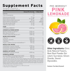 Kaged Muscle Pre-Kaged, Pink Lemonade - 560g - Sense42 Beauty and Health