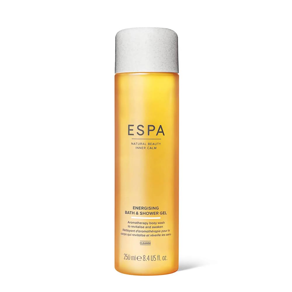 ESPA | Energising Bath & Shower Gel | 250ml | Peppermint, Eucalyptus & Rosemary | Foaming Gel with Fatigue Fighting Aroma | Regreshing & Reinvigorating | Aromatherapy | Vegan Friendly - Sense42 Beauty and Health