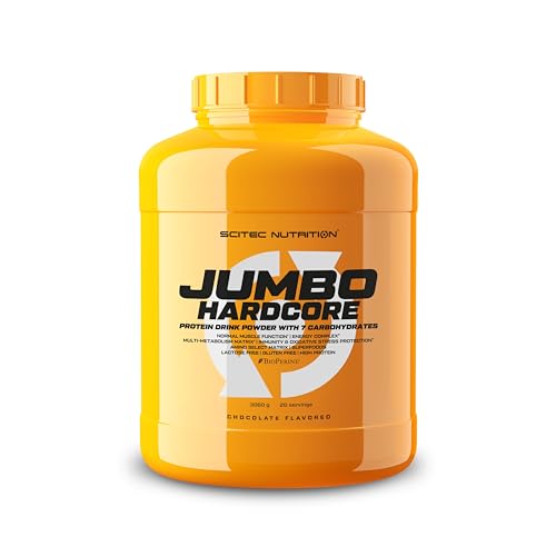 Scitec Nutrition Jumbo Hardcore, High Protein Weight Gainer with Amino Select Matrix, Superfoods, Creatine and with 7 carbohydrates, Gluten-Free and Lactose-Free, 3060 g, Chocolate - Sense42 Beauty and Health