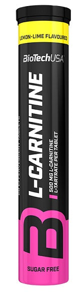 BioTechUSA L-Carnitine Effervescent 500mg (Lemon) - 20 tablets - Sense42 Beauty and Health