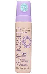 Sunkissed 95 Percent Natural Self Tan Mousse 200ml - Dark - Sense42 Beauty and Health