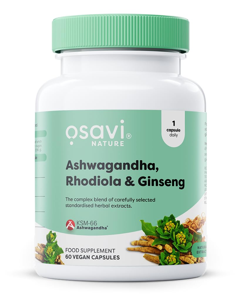 Osavi Ashwagandha + Rhodiola & Ginseng - 60 Vegan Capsules - Sense42 Beauty and Health
