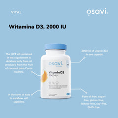 Osavi Vitamin D3 2000IU - 60 softgels - Sense42 Beauty and Health