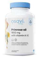 Osavi Primrose Oil with Vitamin A & E 1800mg - 120 softgels - Sense42 Beauty and Health