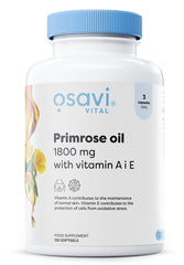 Osavi Primrose Oil with Vitamin A & E 1800mg - 120 softgels - Sense42 Beauty and Health
