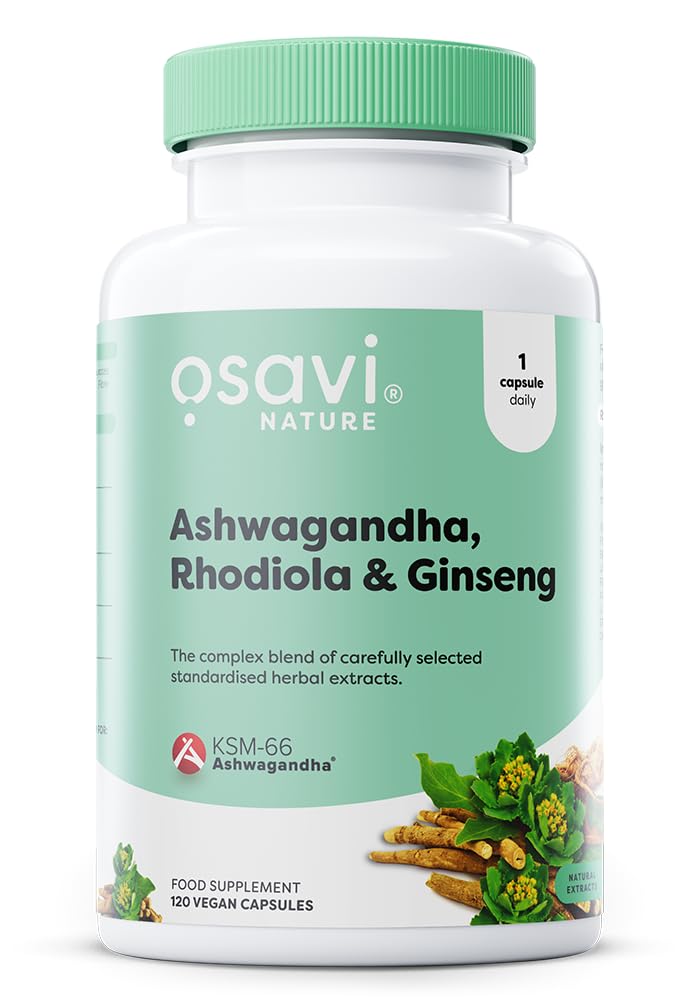 Osavi Ashwagandha, Rhodiola & Ginseng – 120 Vegan Capsules - Sense42 Beauty and Health
