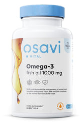 Osavi Omega-3 Fish Oil Molecularly Distilled 1000mg (Lemon) - 60 Softgels - Sense42 Beauty and Health