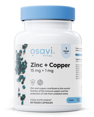 Osavi Zinc + Copper, 15mg + 1mg - 60 Vegan caps - Sense42 Beauty and Health
