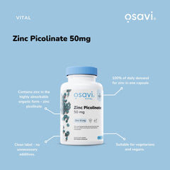 Osavi Zinc Picolinate 50mg - 120 Vegan Capsules - Sense42 Beauty and Health