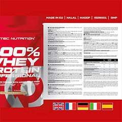 Scitec Nutrition 100% Whey Protein Professional – Enhanced with Extra Amino Acids & Digestive Enzymes – Gluten-Free – Palm Oil Free, 1000 g, White Chocolate - Sense42 Beauty and Health