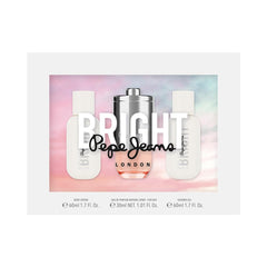Pepe Jeans Bright For Her Perfume Women's Gift Set 3 Pieces Eau de Parfum Women 30 ml Body Lotion 60 ml and Shower Gel 60 ml Women Perfume with Cyprus and Floral Fragrances - Sense42 Beauty and Health
