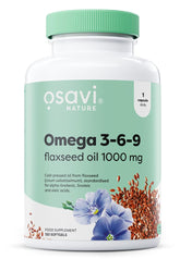 Osavi Omega 3–6–9 Flaxseed Oil 1000 mg – 120 Softgels - Sense42 Beauty and Health