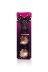 Baylis & Harding Wild Fig & Pomegranate Luxury Gift Set 3x Bath Bomb Fizzers 100g