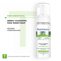 Pharmaceris T Puri-Sebostatic Deeply Cleansing Face Foam - Sense42 Beauty and Health