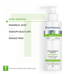Pharmaceris T Puri-Sebogel Deep Cleansing Face Gel 190ml - Sense42 Beauty and Health