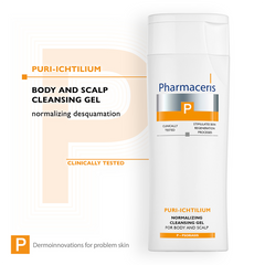 Pharmaceris P Puri-Ichtilium Normalising Cleansing Gel For Body and Scalp 250ml - Sense42 Beauty and Health