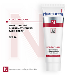 Pharmaceris N Vita-Capilaril Moisturising & Strengthening Face Cream SPF20 50ml - Sense42 Beauty and Health