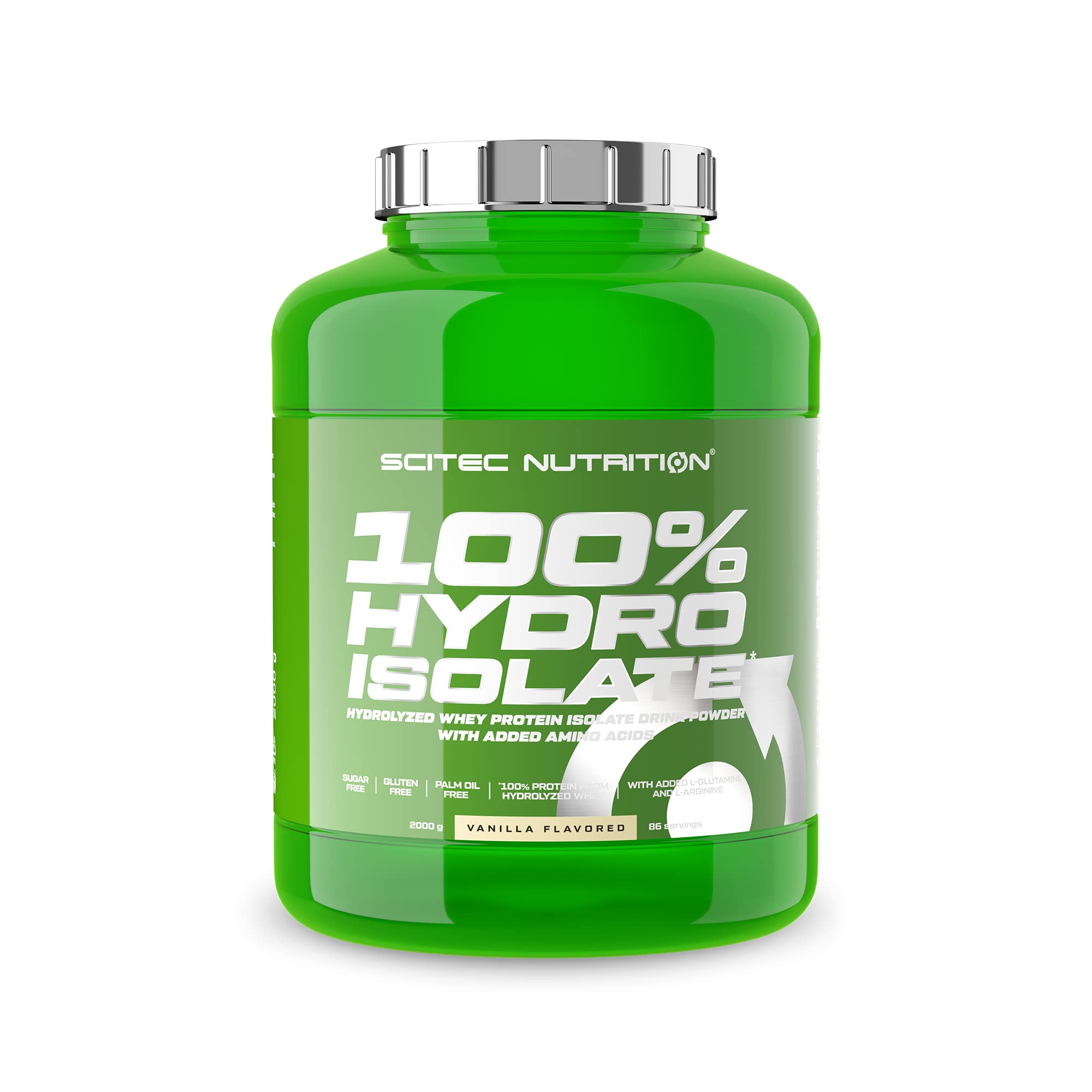 Scitec Nutrition 100% Hydro Isolate – Hydrolyzed Isolate with Glutamine & Arginine – Sugar-Free, Gluten-Free – Post-Workout Recovery, 2000 g, Vanilla - Sense42 Beauty and Health