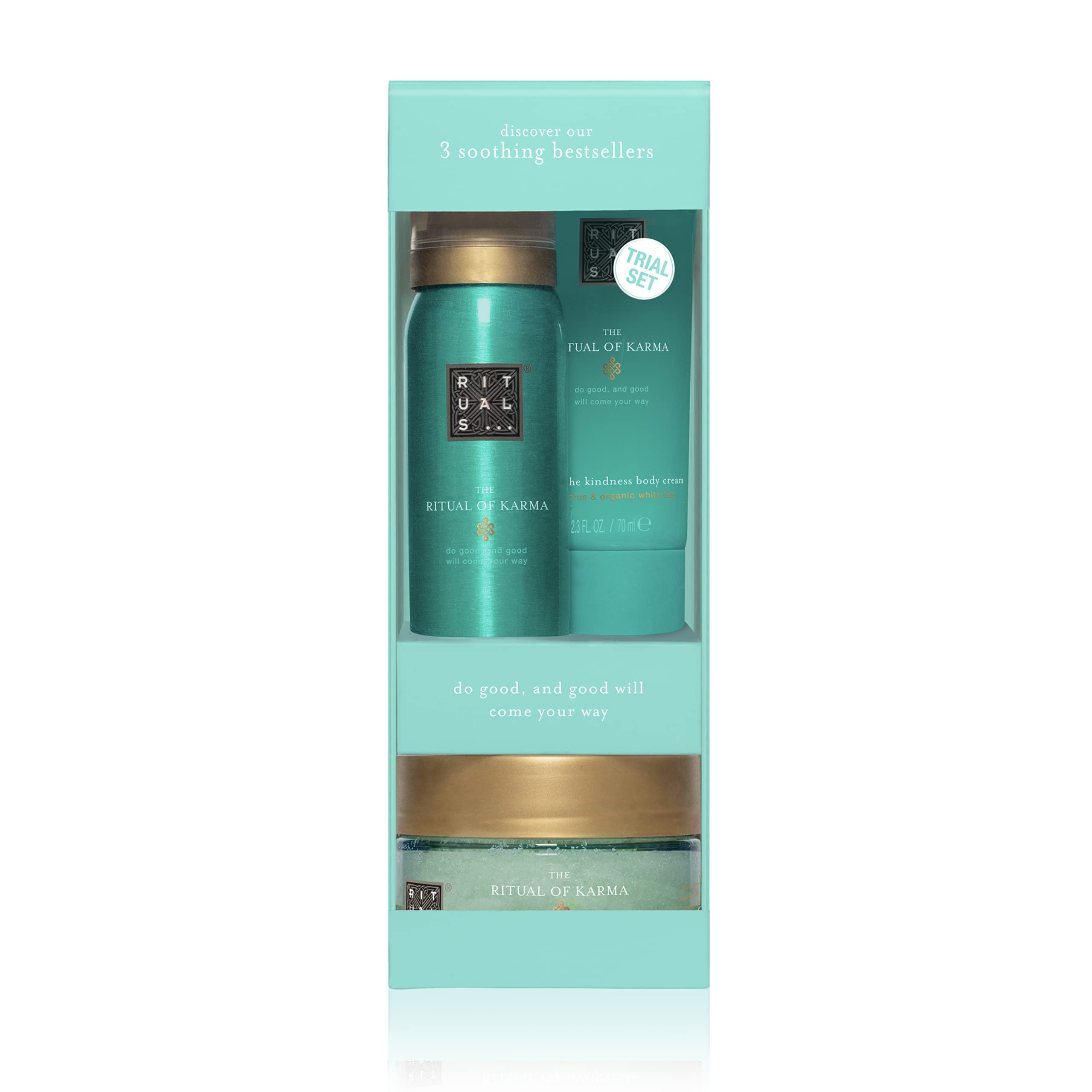 RITUALS Gift Set from The Ritual of Karma, Trial Set - with Summery Holy Lotus & White Tea - Hydrating, Cooling Properties - Sense42 Beauty and Health