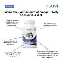 Osavi Super Strong Omega–3 500 EPA / 250 DHA – 120 Softgels - Sense42 Beauty and Health