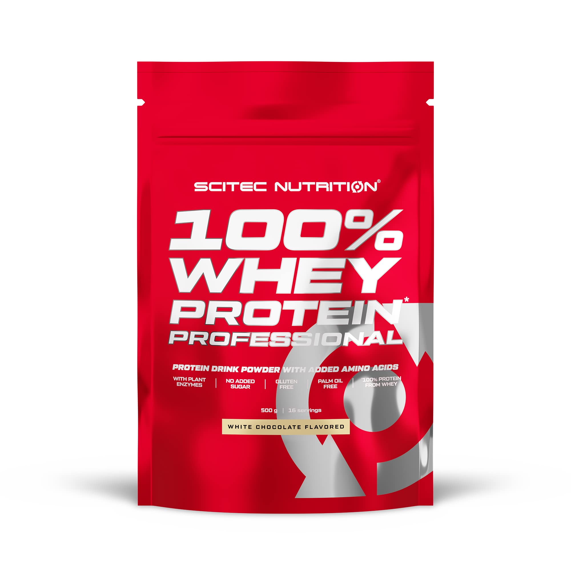 Scitec Nutrition 100% Whey Protein Professional – Enhanced with Extra Amino Acids & Digestive Enzymes – Gluten-Free – Palm Oil Free, 500 g, White Chocolate - Sense42 Beauty and Health