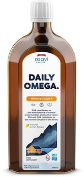 Osavi Daily Omega, 1600mg Omega 3 (Natural Lemon) - 500 ml. - Sense42 Beauty and Health