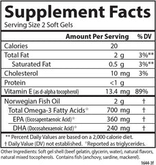 Carlson Labs The Very Finest Fish Oil - 700mg Omega-3s - Natural Orange - 120 + 30 softgels - Sense42 Beauty and Health