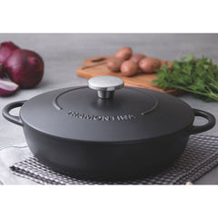 Tramontina Enamelled Cast Iron Shallow Casserole Dish, 28cm / 4.1L - Sense42 Beauty and Health