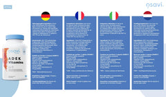 Osavi ADEK Vitamins 90 softgels - Sense42 Beauty and Health
