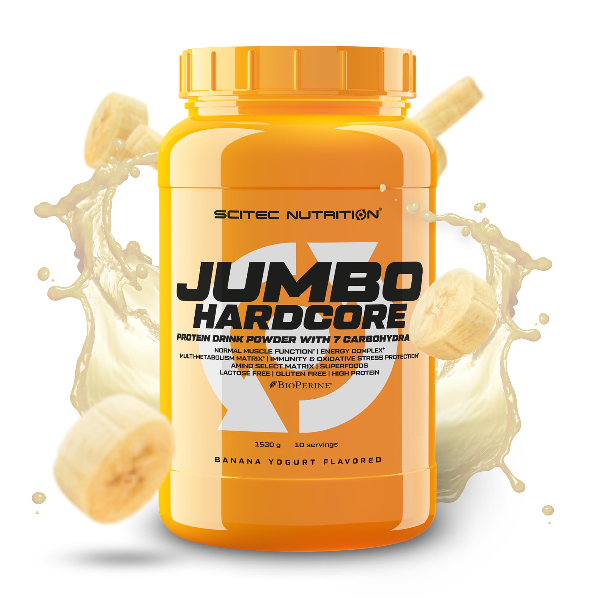 Scitec Nutrition Jumbo Hardcore, 1530 g, Banana Yogurt - Sense42 Beauty and Health