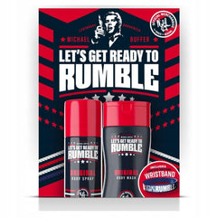 Michael Buffer Let's Get Ready To Rumble Gift Set 250ml Shower Gel + 150ml Body Spray + Wristband