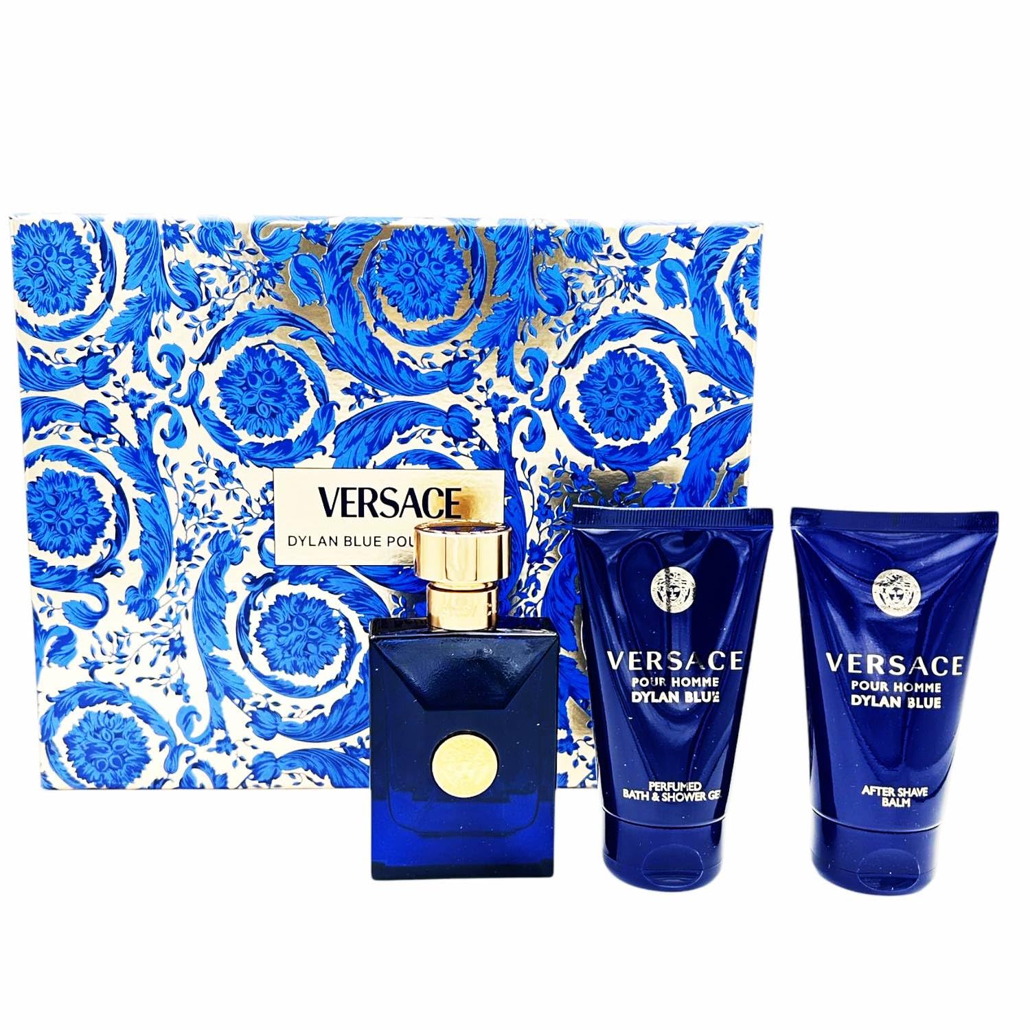 Versace Dylan Blue Eau de Toilette 50ml Gift Set 2024 (Contains 50ml EDT, 50ml Shower Gel and 50ml After Shave Balm) - Sense42 Beauty and Health