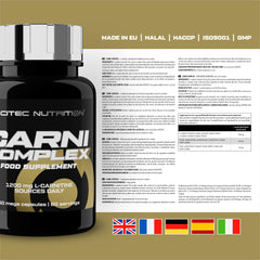 Scitec Nutrition Carni Complex – Advanced Amino Acid Derivative Formula – for Optimal Fat Metabolism – with L-Carnitine, 60 Capsules - Sense42 Beauty and Health