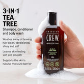 American Crew Hair & Body 3-IN-1 Tea Tree Shampoo, Conditioner and Shower Gel 1000ml - Sense42 Beauty and Health