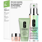 Clinique Even Tone Essentials Gift Set 50ml Even Better Clinical Radical Dark Spot Corrector + Interrupter + 30ml 7 Day Scrub Cream + 5ml All About Eyes