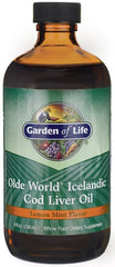 Olde World Icelandic Cod Liver Oil, Lemon Mint - 236 ml. - Sense42 Beauty and Health