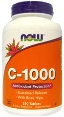 Vitamin C-1000 with Rose Hips - Sustained Release - 250 tablets - Sense42 Beauty and Health