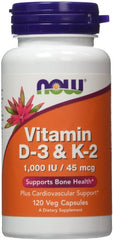 Vitamin D-3 & K-2 - 120 vcaps - Sense42 Beauty and Health