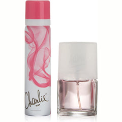 Revlon Charlie Pink Gift Set 30ml EDT Spray + 75ml Body Spray