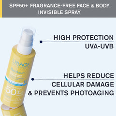 Uriage Bariésun Fragrance Free Invisible Spray SPF50+ - Sense42 Beauty and Health