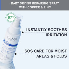 Uriage Bébé 1st Cu-Zn+ Drying Repairing Spray - Sense42 Beauty and Health
