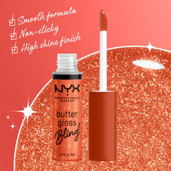 NYX Professional Makeup Butter Gloss Bling - shade 06 Shimmer Down 8 ml - Sense42 Beauty and Health