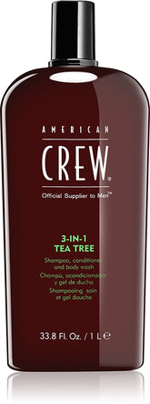 American Crew Hair & Body 3-IN-1 Tea Tree Shampoo, Conditioner and Shower Gel 1000ml - Sense42 Beauty and Health