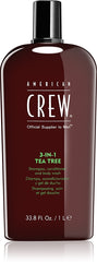 American Crew Hair & Body 3-IN-1 Tea Tree Shampoo, Conditioner and Shower Gel 1000ml - Sense42 Beauty and Health